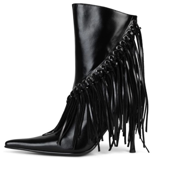 Jeffrey Campbell Shoes - Jeffrey Campbell Fringe Black Women's Heeled Boots